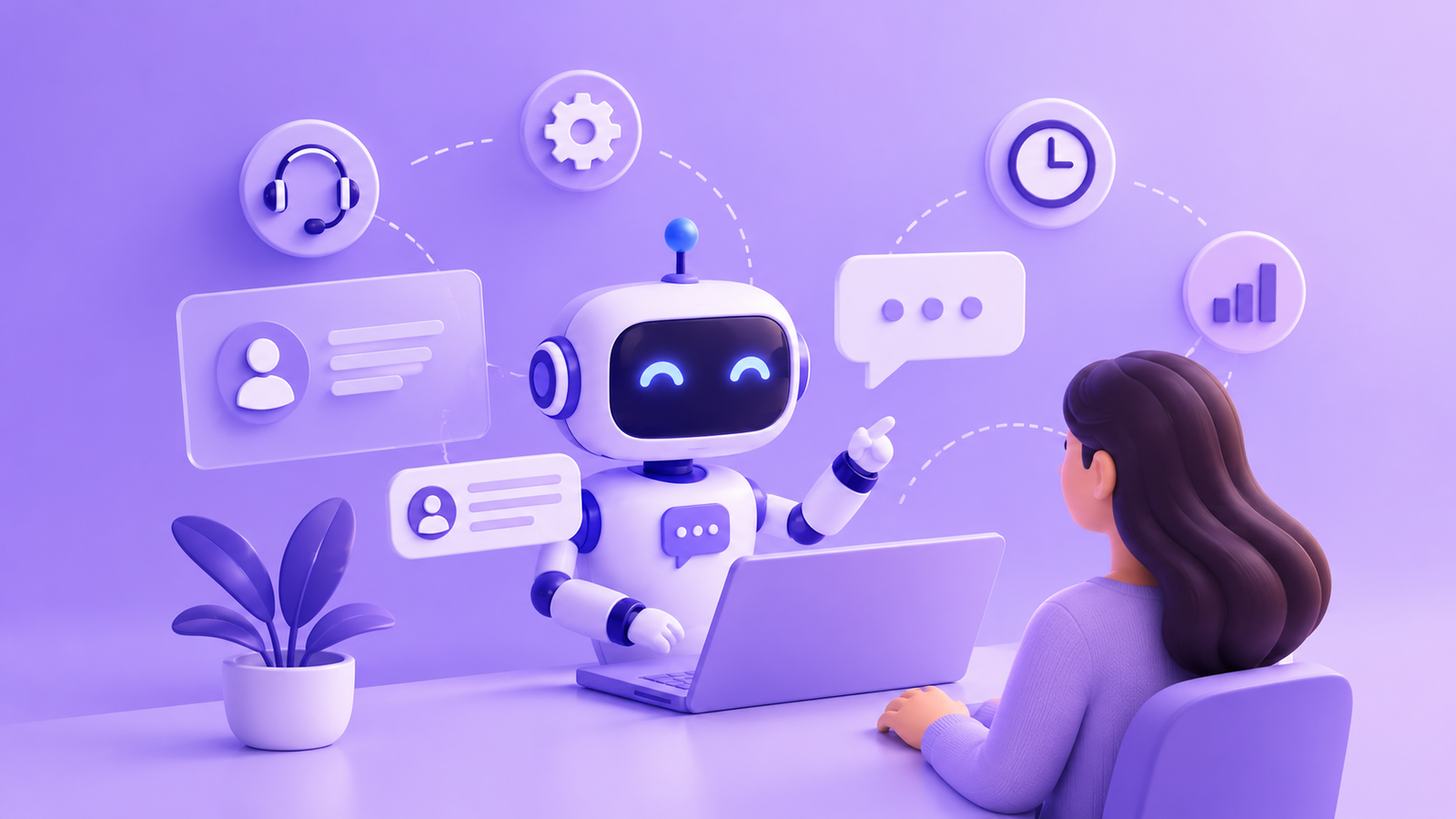 AI chatbot helping businesses automate customer support and respond to customer inquiries efficiently in 2026